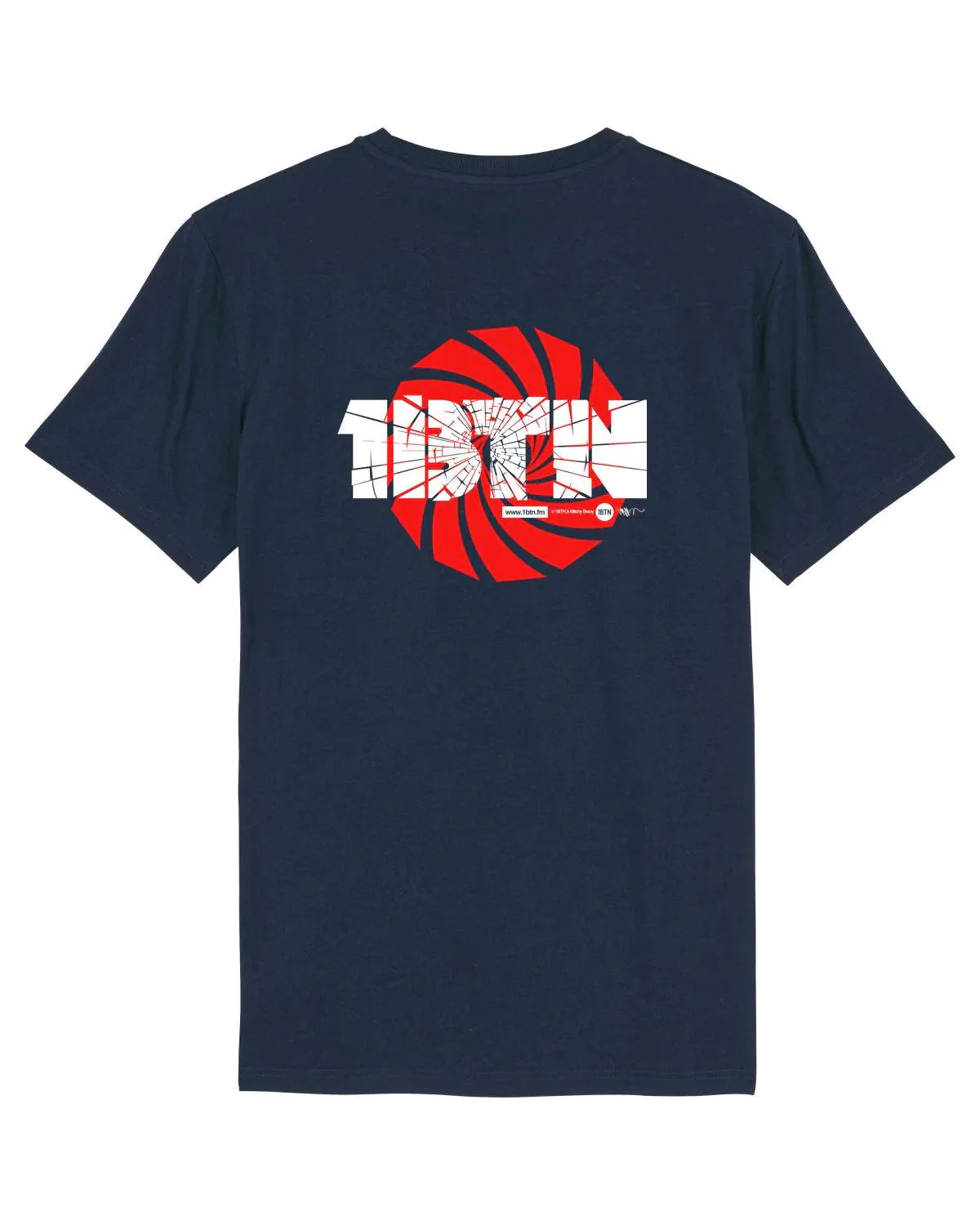 1BTN SWIRL By Mitchy Bwoy: 2 Sided T-Shirt Official Merchandise of 1BTN.FM (5 Colour Options) - SOUND IS COLOUR