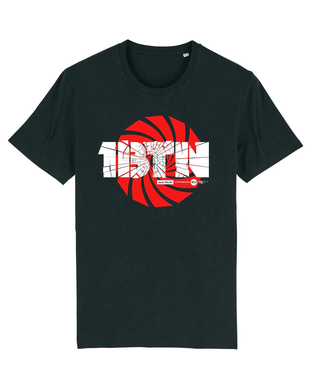 1BTN SWIRL By MItchy Bwoy: T-Shirt Official Merchandise of 1BTN.FM (5 Colour Options) - SOUND IS COLOUR