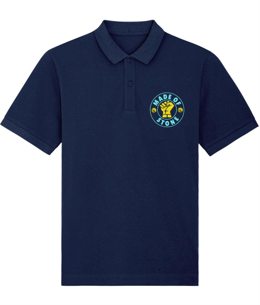 MADE OF STONE: Navy Embroidered Polo Inspired by The Stone Roses & Keep The Faith Small to 4XL (Copy)