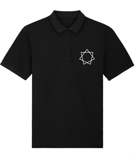 FEEL GOOD INC: Black Embroidered Polo Inspired by Damon Albarn (Hand Tatoo) Small to 4XL - SOUND IS COLOUR