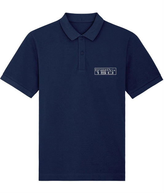 GP150: Navy Embroidered Polo Inspired by Classic Lambretta Scooters. Small to 4XL - SOUND IS COLOUR