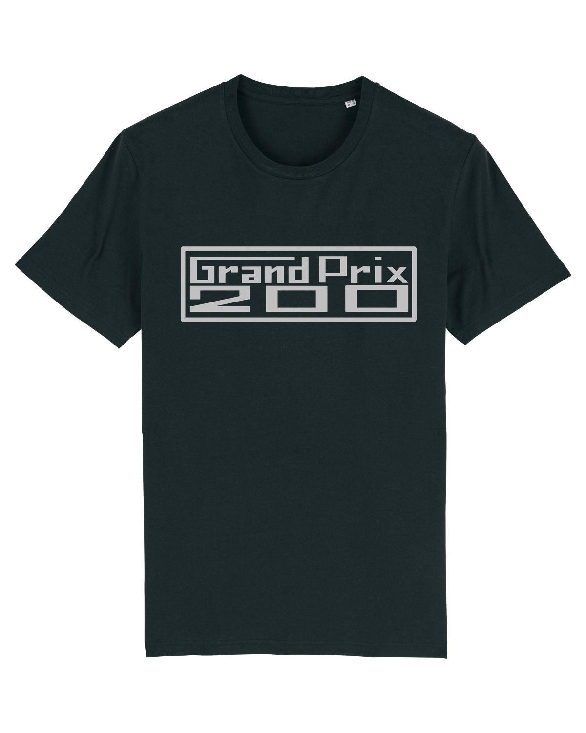 GRAND PRIX 200: T-Shirt Inspired by Classic Lambretta Scooters (Silver Badge with 2 Colour Options) Small to 4XL - SOUND IS COLOUR