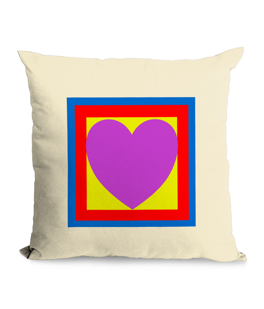 HEART: Throw Cushion Inspired by Paul Weller and Peter Blake - SOUND IS COLOUR