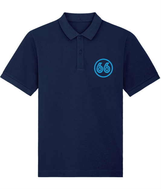 HERE IS MY NUMBER: Bespoke Navy Polo Embroidered with Your Own Number. Small to 4XL - SOUND IS COLOUR