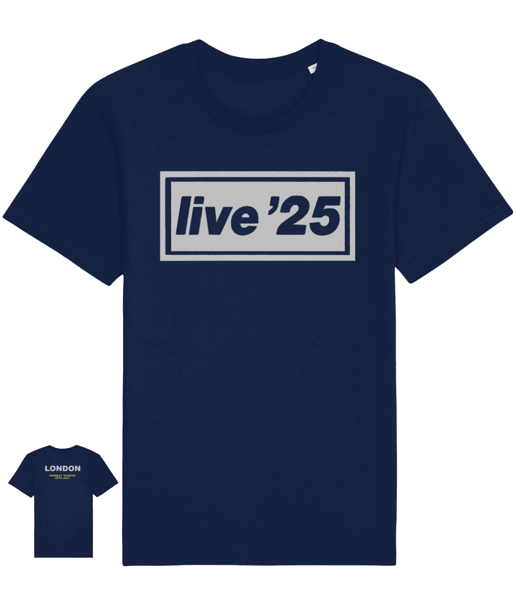 LIVE 25: LONDON & MANCHESTER VENUE AND DATE ON REAR: 2-Sided T-Shirt Inspired by Oasis - SOUND IS COLOUR