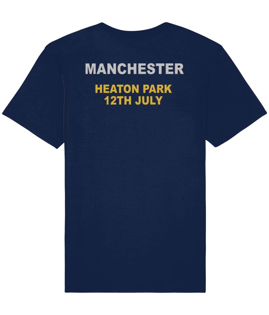 LIVE 25: LONDON & MANCHESTER VENUE AND DATE ON REAR: 2-Sided T-Shirt Inspired by Oasis - SOUND IS COLOUR