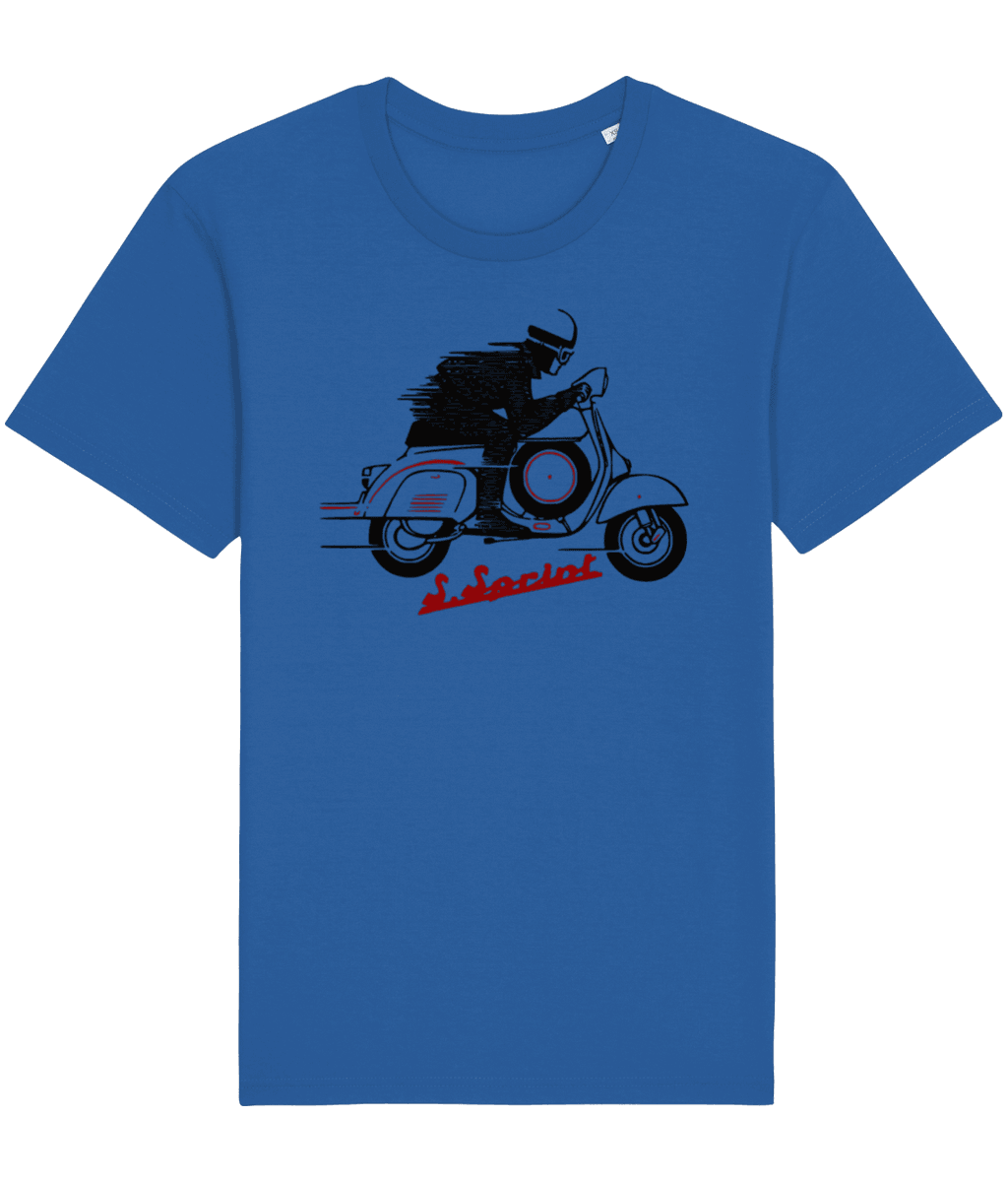 SUPER SPRINT: T-Shirt Inspired by Classic Vespa Scooters (2 Colour Options) Small to 3XL