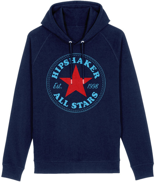 HIPSHAKER ALLSTARS RED: Navy Hoodie Official Merchandise of Hipshaker. Small to 3XL