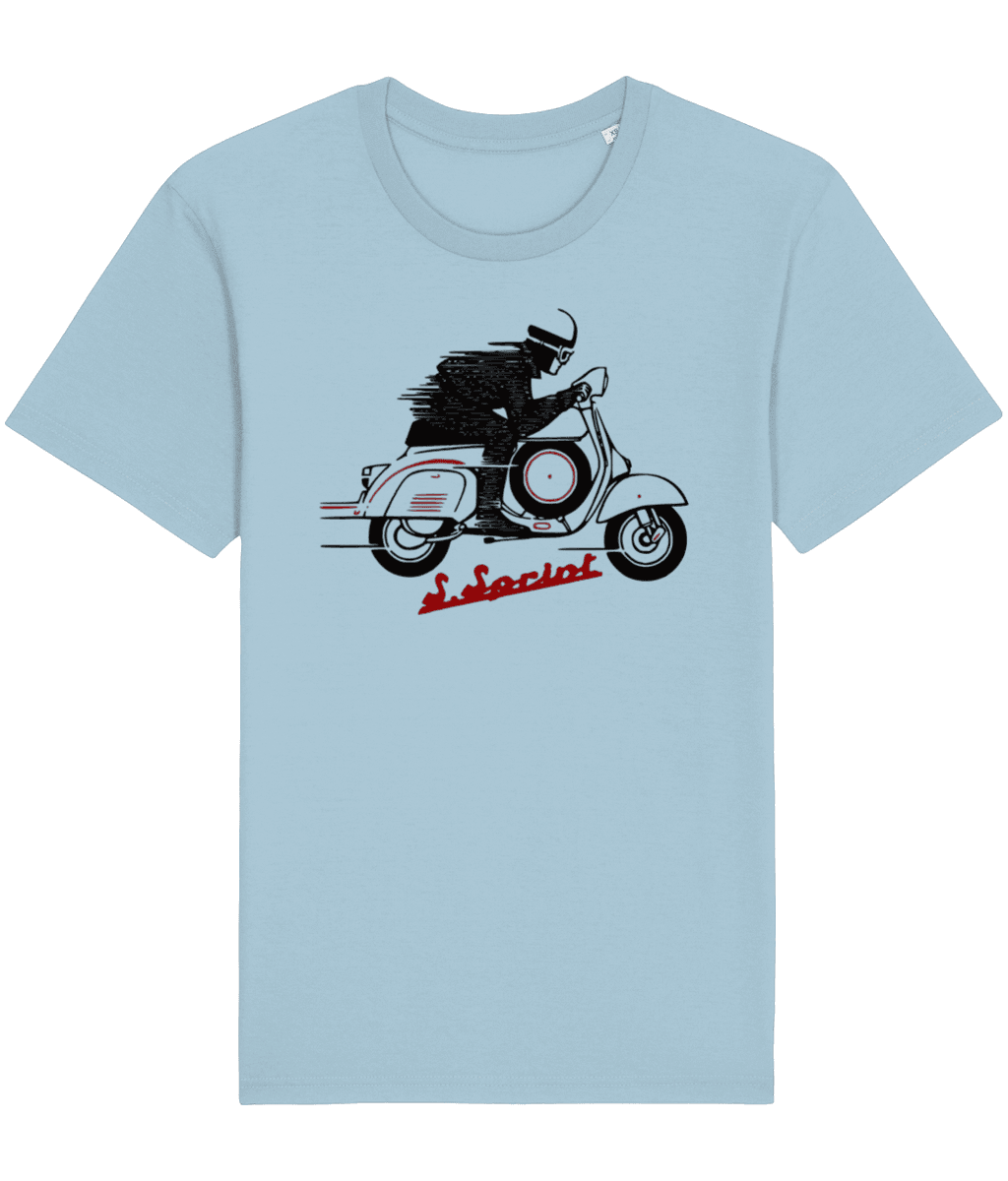 SUPER SPRINT: T-Shirt Inspired by Classic Vespa Scooters (2 Colour Options) Small to 3XL