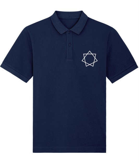 FEEL GOOD INC: Navy Embroidered  Polo Inspired by Damon Albarn (Hand Tatoo) Small to 4XL (Copy)