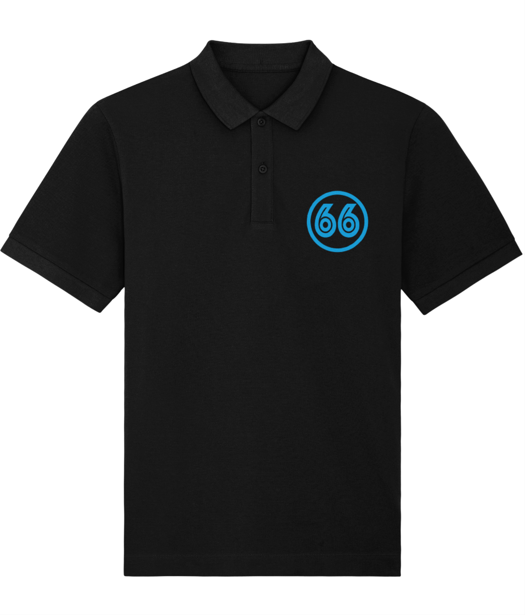 HERE IS MY NUMBER: Bespoke Black Polo Embroidered with Your Own Number. Small to 4XL