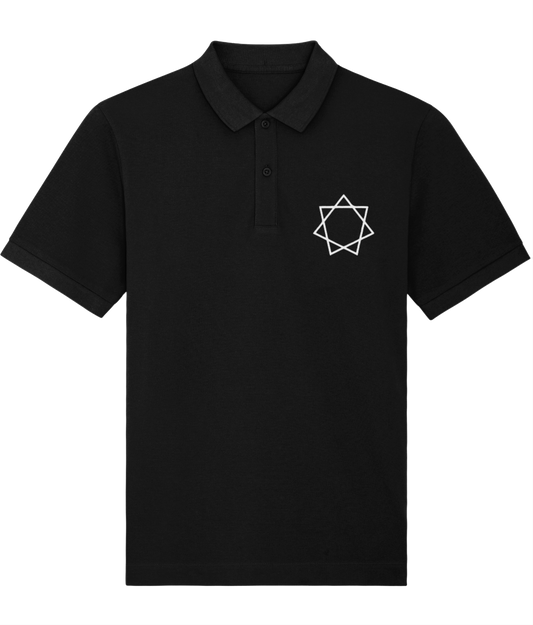 FEEL GOOD INC: Black Embroidered  Polo Inspired by Damon Albarn (Hand Tatoo) Small to 4XL