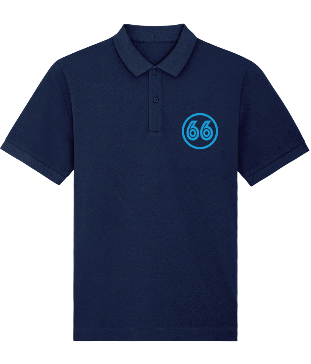 HERE IS MY NUMBER: Bespoke Navy Polo Embroidered with Your Own Number. Small to 4XL