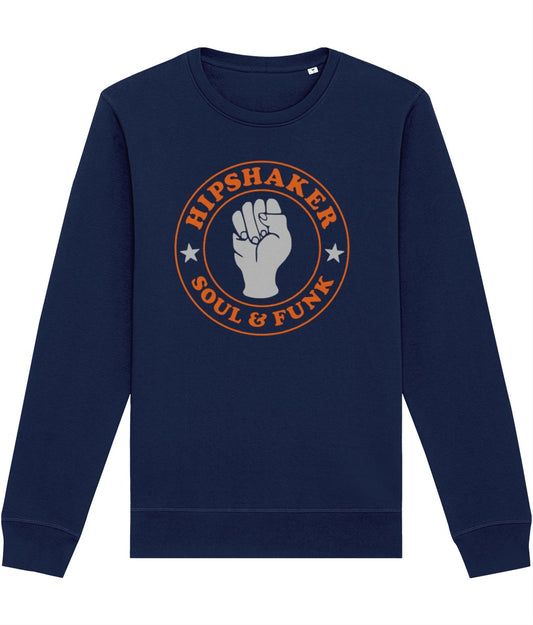 HIPSHAKER FIST: Navy Sweatshirt Official Merchandise of Hipshaker. Small to 4XL