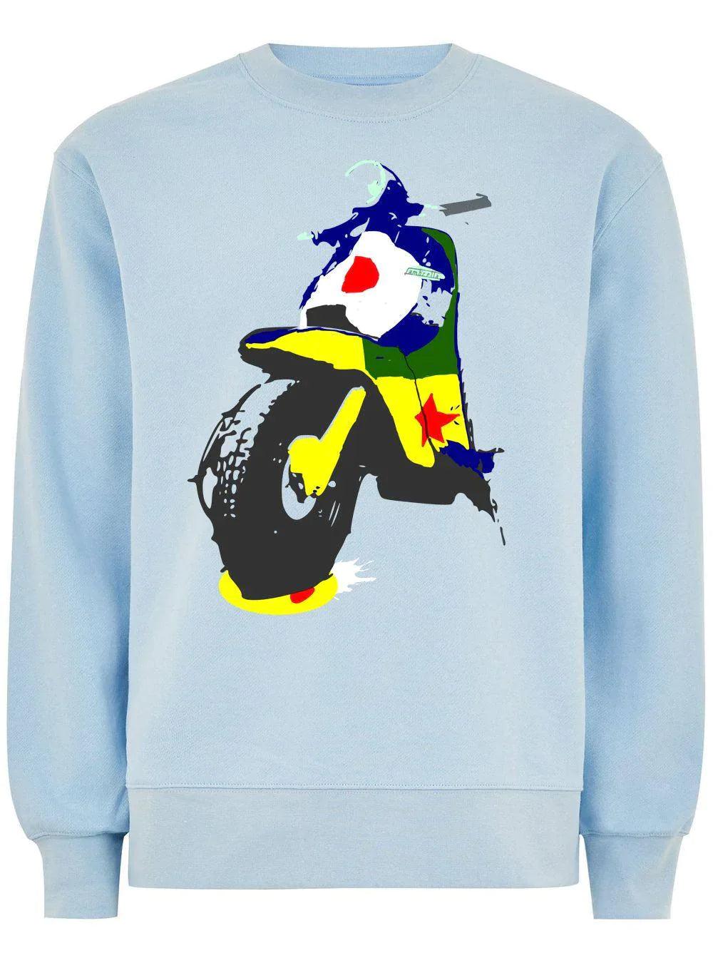 Pop Art Lambretta: Sweatshirt Inspired by Peter Blake and Classic Scooters - SOUND IS COLOUR