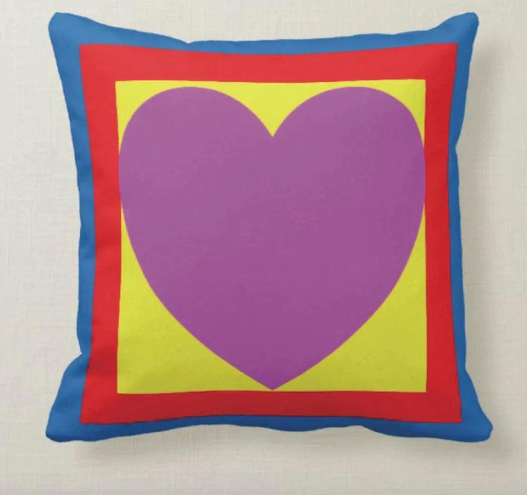 SINGLE CUSHION: HEART Cushion Inspired by Paul Weller and Peter Blake - SOUND IS COLOUR