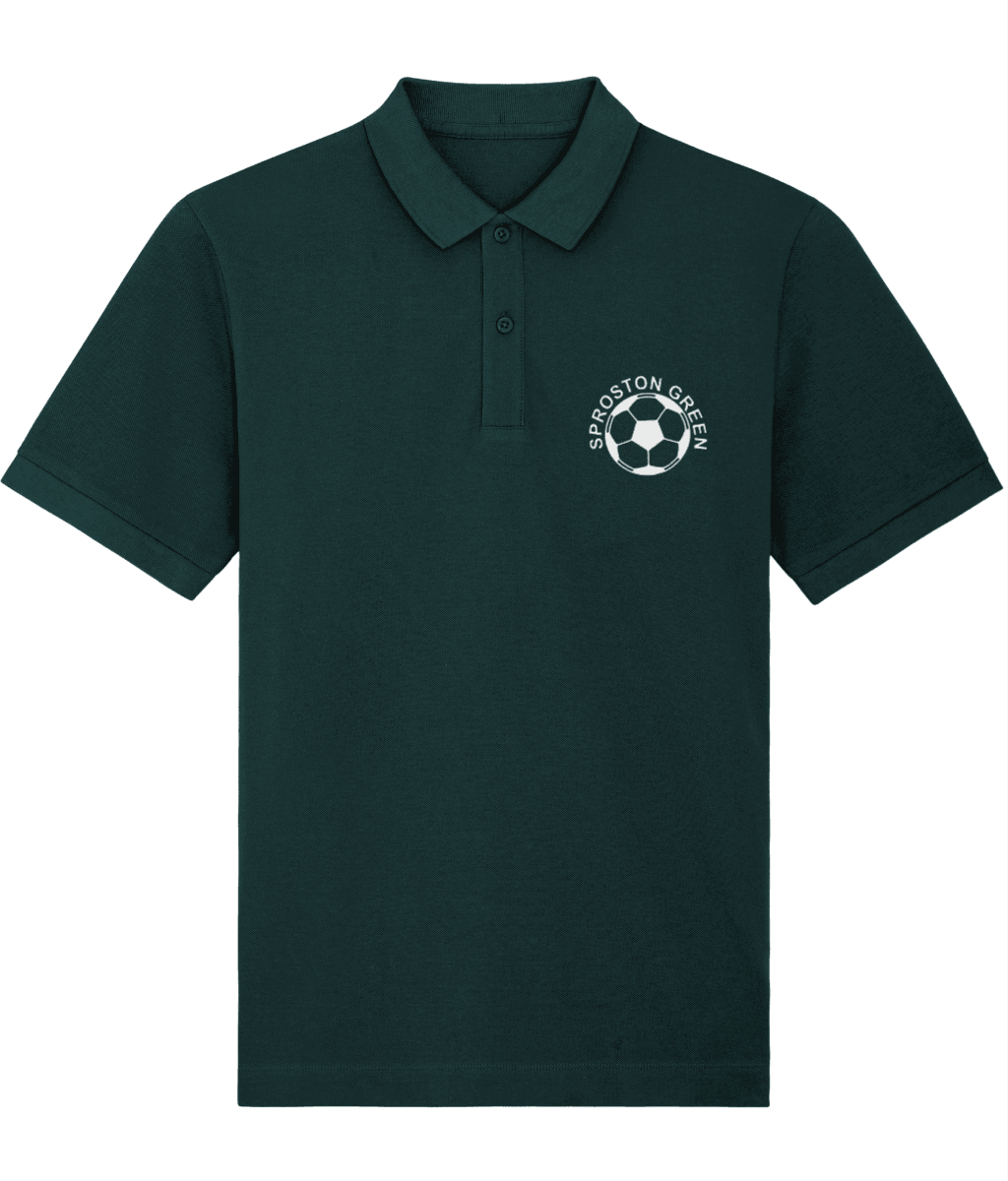 SPROSTON GREEN: Embroidered Green Polo Inspired by The Charlatans & Football: Small to 3XL - SOUND IS COLOUR