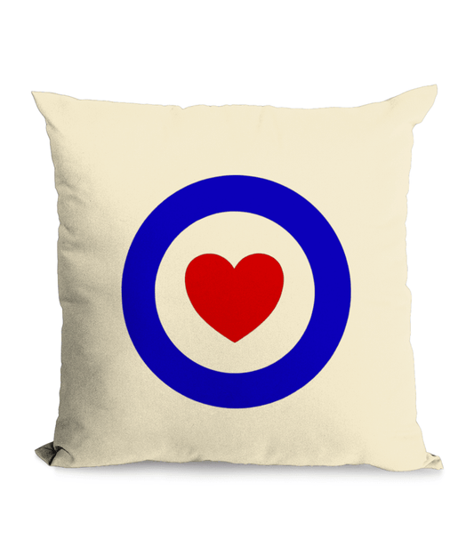 TARGET HEART: Throw Cushion Inspired by Mod and Pop-Art - SOUND IS COLOUR