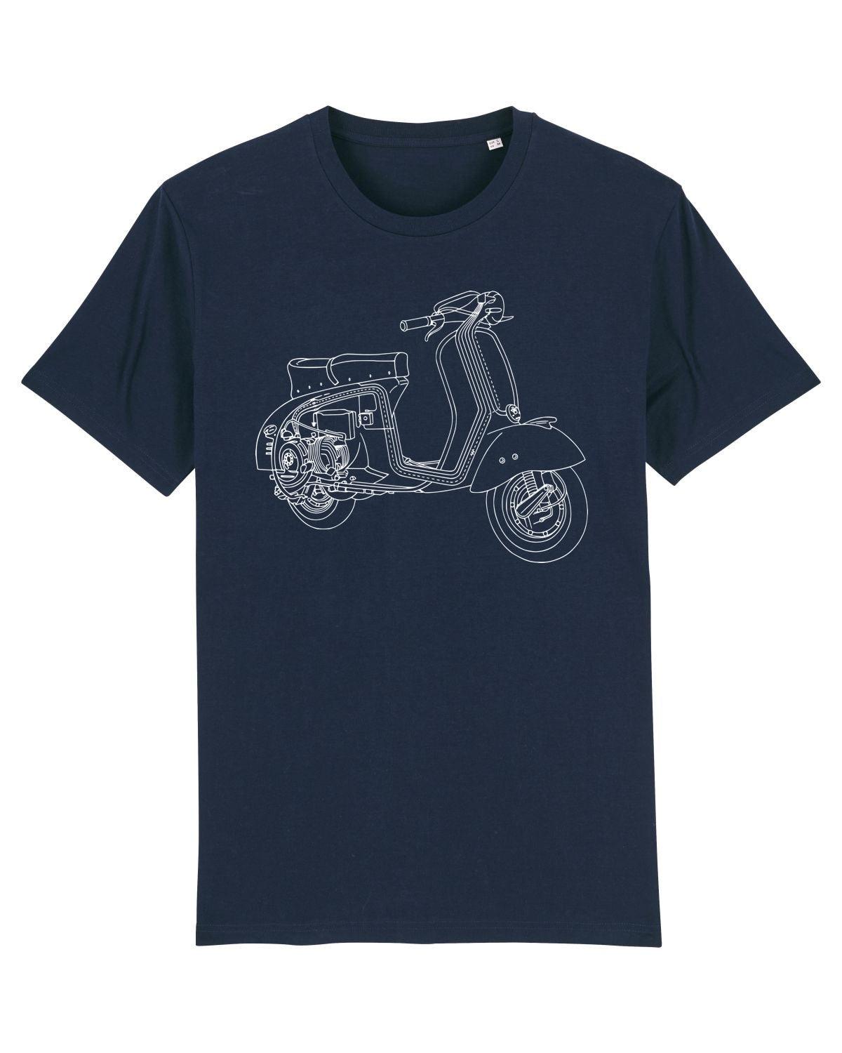 WORKSHOP: T-Shirt Inspired by Classic Vespa Scooters (On Navy & Black) - SOUND IS COLOUR